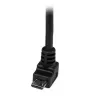 StarTech.com 2m Micro USB kabelis - A uz leņķa Micro B, 2 m, USB A, Micro-USB B, USB 2.0, 0,48 Gbit/s, Melns