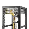 StarTech.com daudzvirzienu vertikāls serveru statņa kabeļu pārvaldības D veida gredzens 2,4 x 3,9 collas (6 x 10 cm)