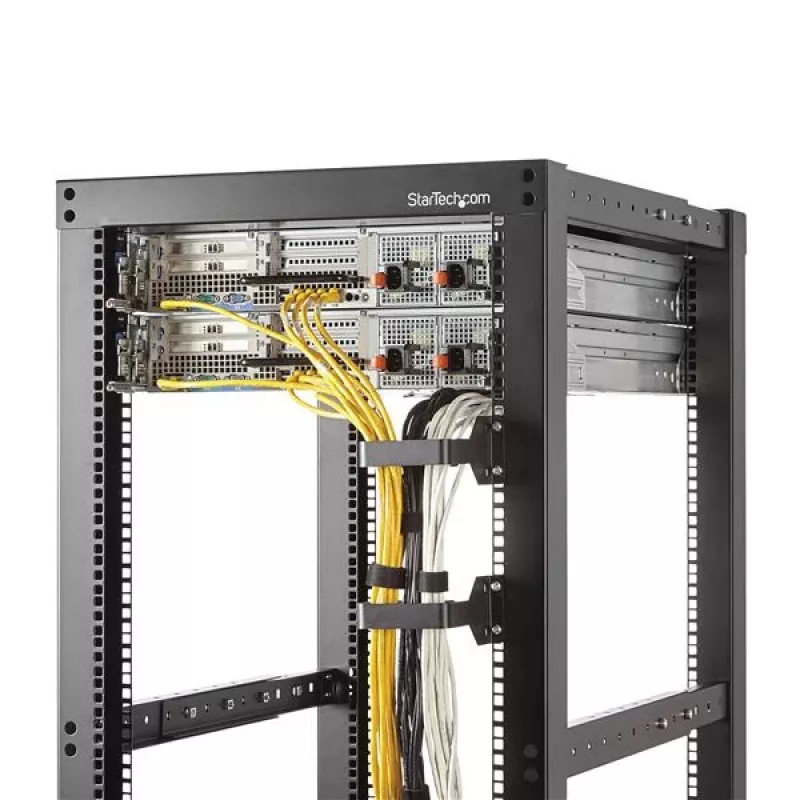 StarTech.com daudzvirzienu vertikāls serveru statņa kabeļu pārvaldības D veida gredzens 2,4 x 3,9 collas (6 x 10 cm)