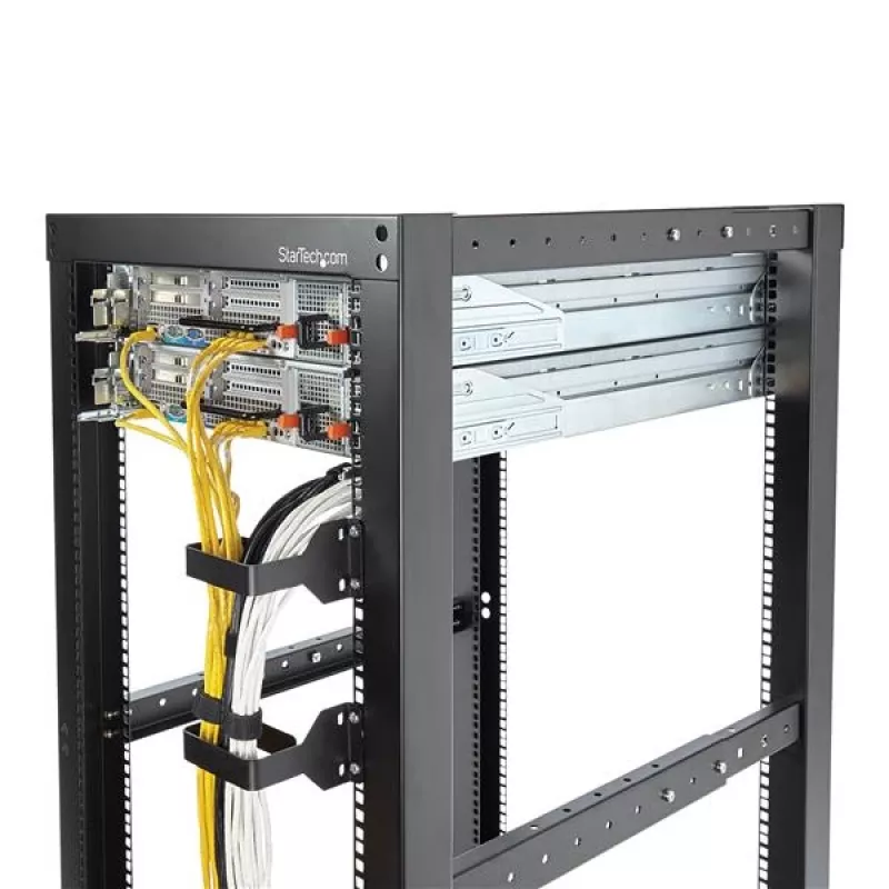 StarTech.com daudzvirzienu vertikāls serveru statņa kabeļu pārvaldības D veida gredzens 2,4 x 3,9 collas (6 x 10 cm)