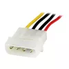 StarTech.com 12in LP4 pagarinātāja kabelis - M/F, Molex (4-pin), Molex (4-pin), 0.304 m, Vīrišķais, Sievišķais, Taisns