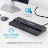 StarTech.com autonoms 1 pret 15 USB zibatmiņu dublikators un dzēsējs, vairāku USB zibatmiņu kopētājs, sistēmas un failu, kā arī visa diska kopēšana ar ātrumu 1,5 GB/min, viena un trīs piegājienu dzēšana, LCD displejs - TAA