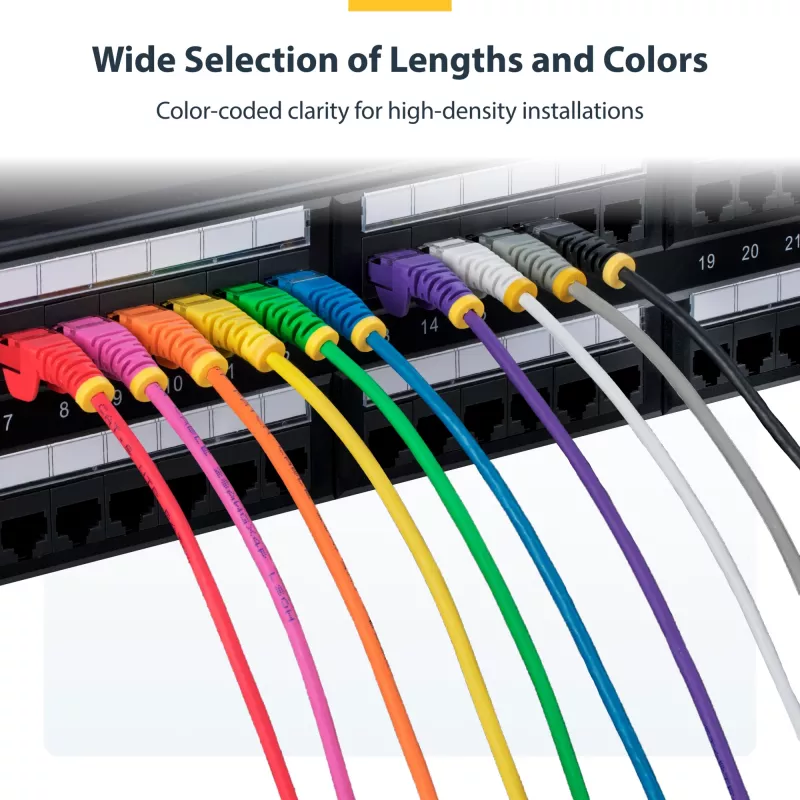 StarTech.com 0,5 m CAT6 kabelis – plāns – aizsargāti RJ-45 savienotāji – melns