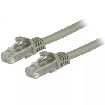StarTech.com N6PATC150CMGR CAT6 Ethernet savienojuma kabelis 1,5 m, 10 Gigabit, 650 MHz, 100 W PoE, Snagless RJ45, UTP, 24 AWG, pelēks