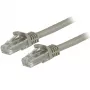 StarTech.com 1,5 m CAT6 Ethernet kabelis - pelēks CAT 6 Gigabit Ethernet vads - 250 MHz 100 W PoE RJ45 UTP tīkla/savienojuma vads bez aizķeršanās ar stresa mazināšanu, individuāli pārbaudīts