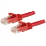 StarTech.com 1,5 m CAT6 Ethernet kabelis - sarkans CAT 6 Gigabit Ethernet vads - 250MHz 100W PoE RJ45 UTP tīkla/plākstera vads bez aizķeršanās ar spriegojuma atslogošanu, individuāli testēts