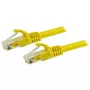 StarTech.com 1,5 m CAT6 Ethernet kabelis — dzeltens CAT 6 Gigabit Ethernet vads — 250 MHz 100 W PoE RJ45 UTP tīkla/plākstera vads bez aizķeršanās ar stiepes samazinājumu, individuāli testēts