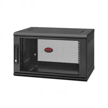APC NetShelter WX AR106SH4, 6U, 19 collu plākstera skapis, sienas stiprinājums, iepriekš samontēts, 400 mm dziļš