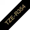 Brother TZE-R354 etiķešu lente zelta krāsā uz melna