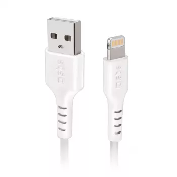 Lightning kabelis SBS TECABLEUSBIP5289W 2m Balts USB A