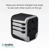 Mobilās ierīces lādētājs SBS Mobile TEADAPT2USBUNI — melns/sudrabots, USB adapteris