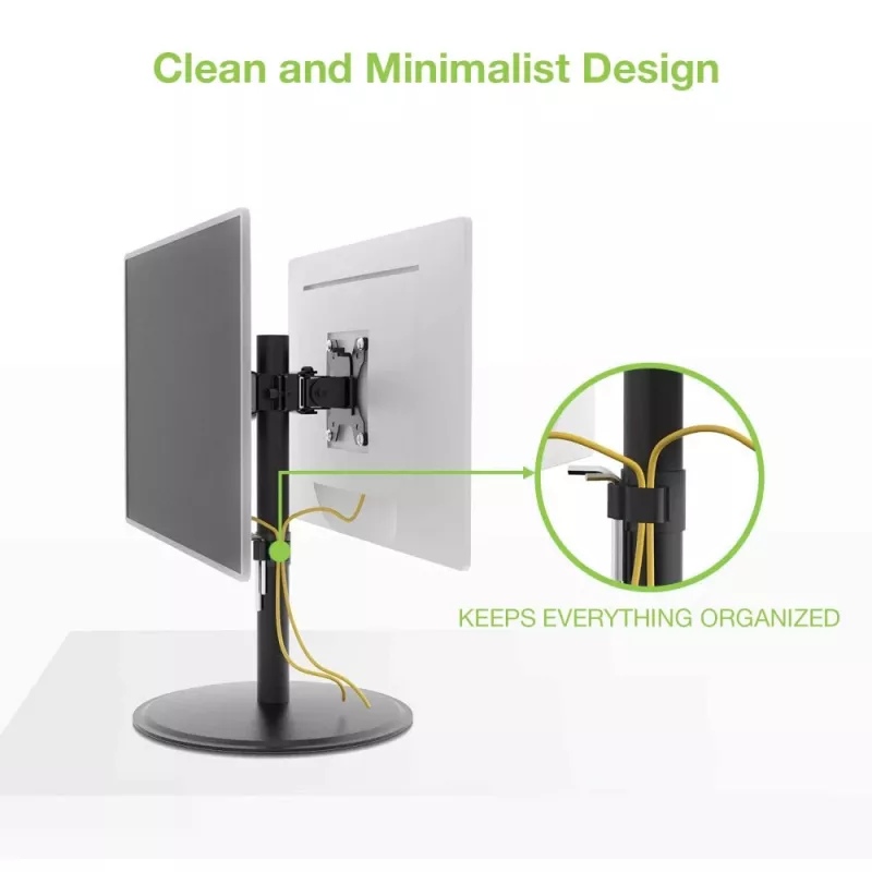 Techly ICA-LCD 402 monitora stiprinājums / statīvs 81,3 cm (32 collas) Galda Melns