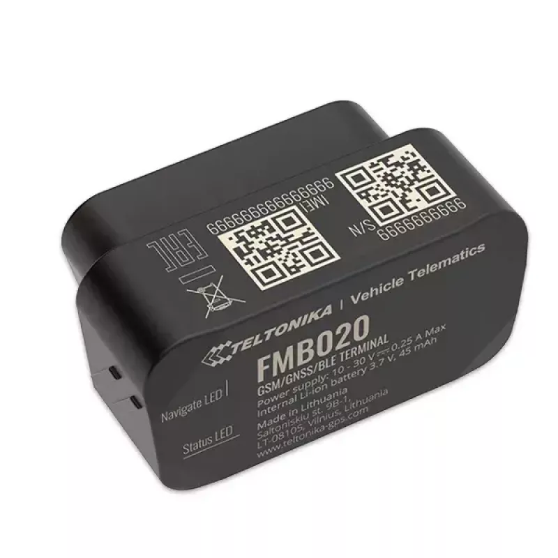 GPS izsekotājs Teltonika FMB020 Auto Melns Putekļu izturīgs 0.128GB