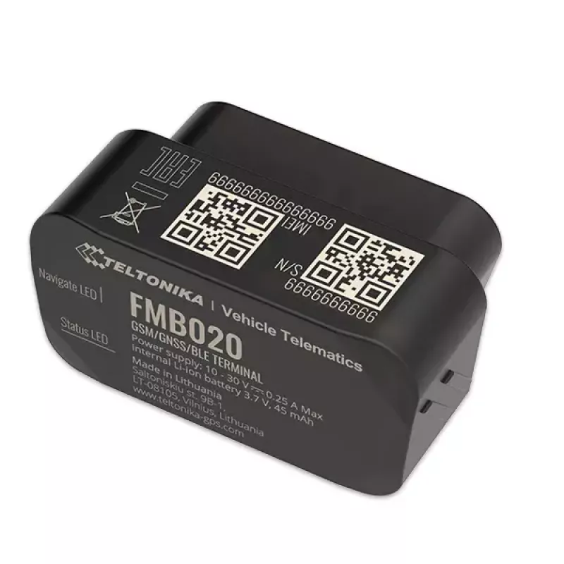 GPS izsekotājs Teltonika FMB020 Auto Melns Putekļu izturīgs 0.128GB