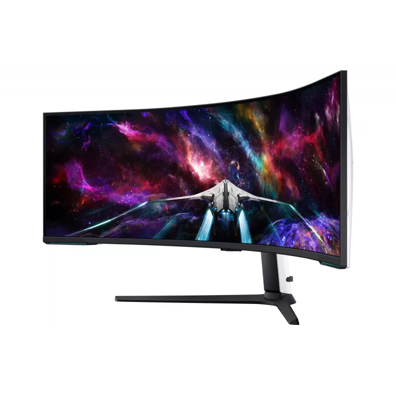 Samsung G95NC datora monitors 144,8 cm (57 colli) 7680 x 2160 Dual UHD QLED Balts