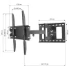 Techly ICA-PLB 148M TV stiprinājums / statīvs 139,7 cm (55 collas) melns