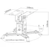 Techly Projektora griestu balsta pagarinājums 130mm Sudraba ICA-PM 2S