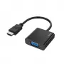 Hama 00200343 video kabeļa adapteris 0,15 m HDMI Type A (Standard) VGA (D-Sub) Melns