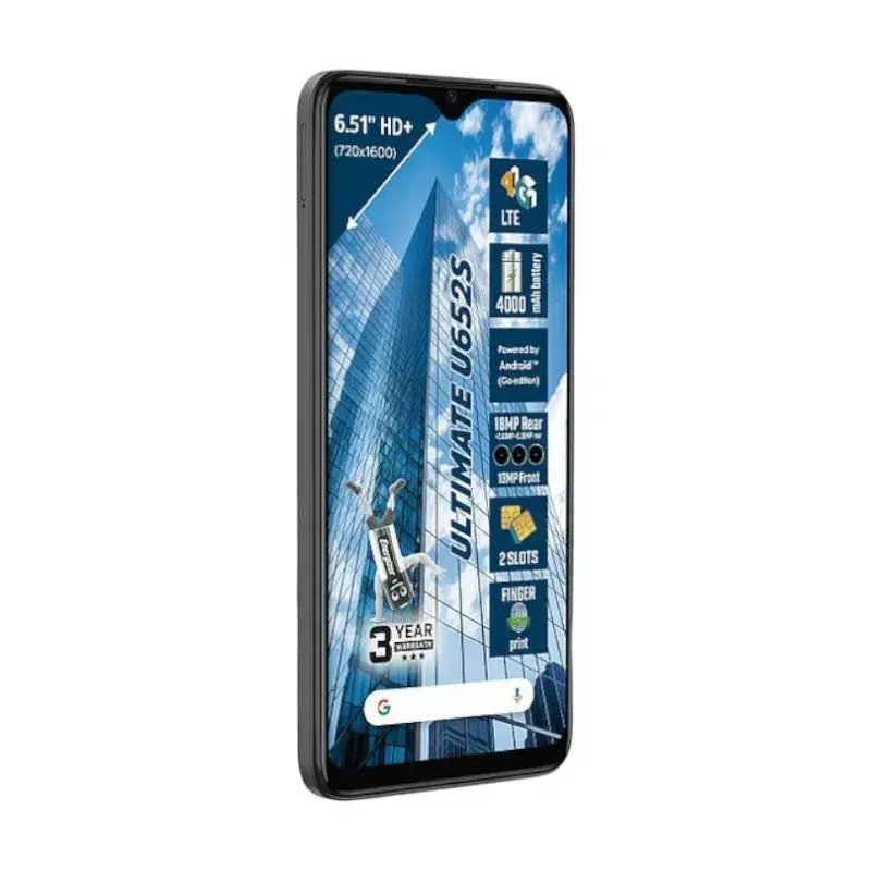 Viedtālrunis Energizer U652SEU, 6,51 collas displejs, 64 GB atmiņa, melns