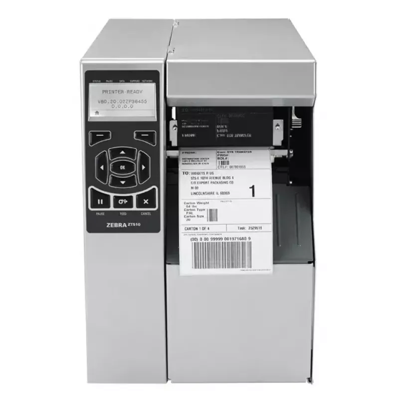 Etiķešu printeris Zebra ZT510 Termiskā pārnese 300×300 DPI, 305 mm/s, 104 mm drukas platums, Ethernet, Bluetooth, LCD, pelēks