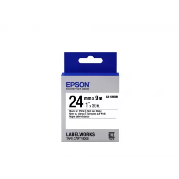 Epson uzlīmju kasetne Standard LK-6WBN melns/balts 24 mm (9 m)