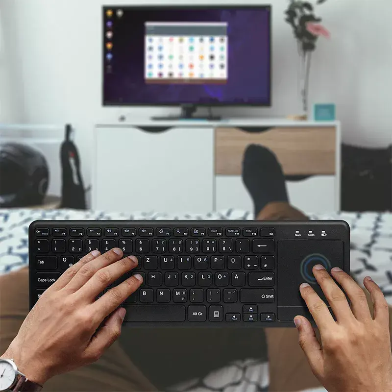 LogiLink ID0188 mājas RF bezvadu tastatūra QWERTZ, melna