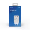 Iekštelpu lādētājs SAVIO LA-04 USB Type-A un Type-C, 18W, PD 3.0 ātrā uzlāde, 2x USB-A + 1x USB-C, 100–240V, balts