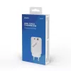 Iekštelpu lādētājs SAVIO LA-04 USB Type-A un Type-C, 18W, PD 3.0 ātrā uzlāde, 2x USB-A + 1x USB-C, 100–240V, balts