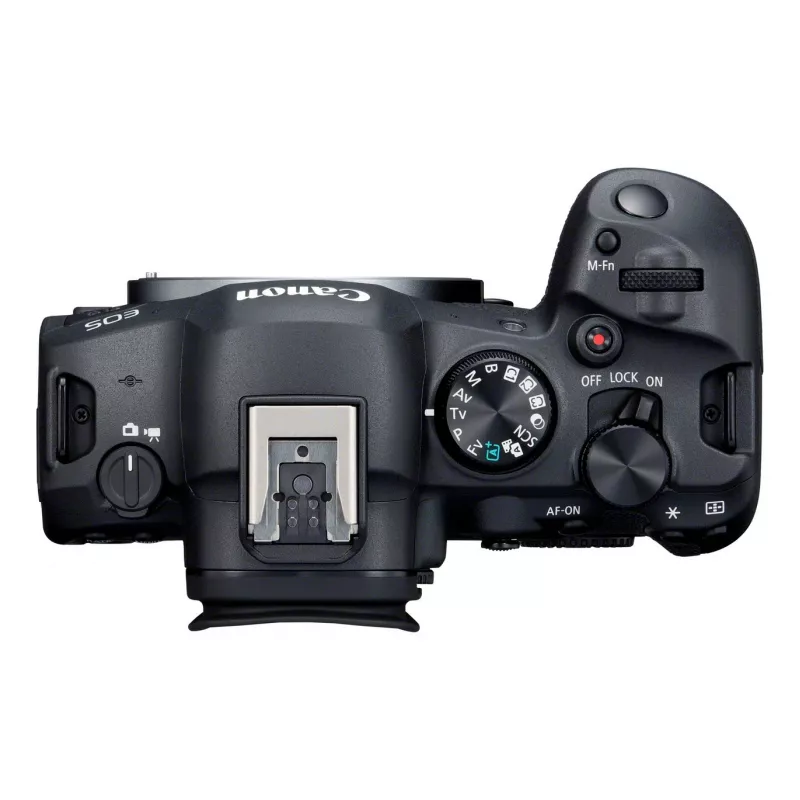 Bezspoguļa kamera Canon EOS R6 Mark II (MILC korpuss) – 24,2 MP, CMOS, 4K video, 3 collu skārienekrāns, Wi‑Fi, 1/8000 s aizvars, 0,588 kg, melna