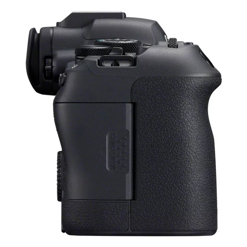 Bezspoguļa kamera Canon EOS R6 Mark II (MILC korpuss) – 24,2 MP, CMOS, 4K video, 3 collu skārienekrāns, Wi‑Fi, 1/8000 s aizvars, 0,588 kg, melna