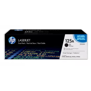 HP 125A 2 iepakojumu melns oriģinālais LaserJet tonera kārtridžs, 2200 lapas, melns, 2 gab.