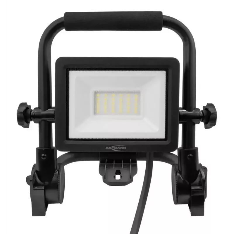 Darba prožektors ANSMANN FL20W-AC 20 W LED, 2200 lm, 230 V, staru leņķis 110°, vads 1,8 m, melns