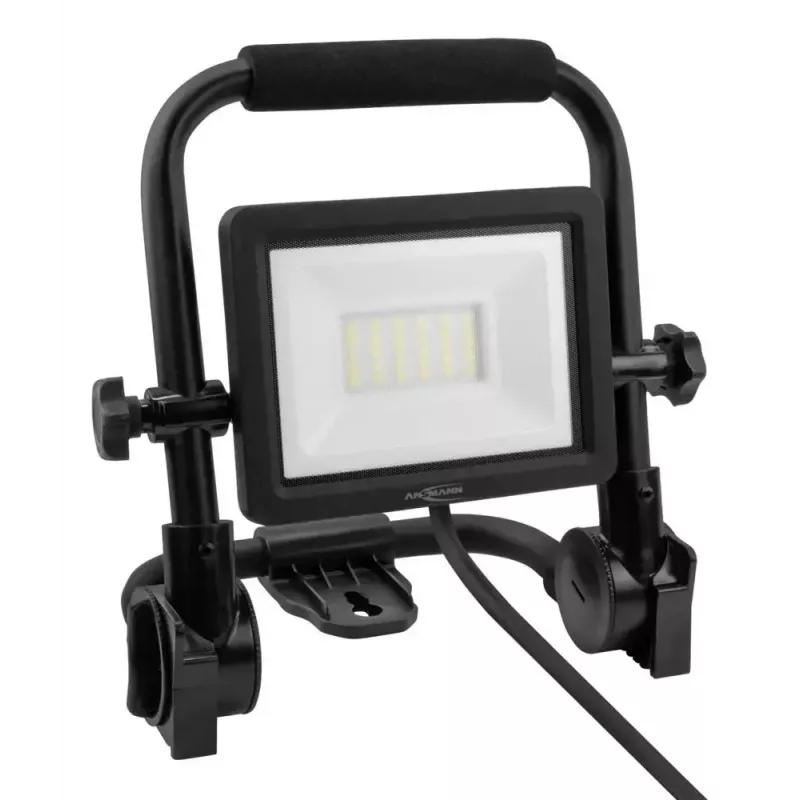 Darba prožektors ANSMANN FL20W-AC 20 W LED, 2200 lm, 230 V, staru leņķis 110°, vads 1,8 m, melns