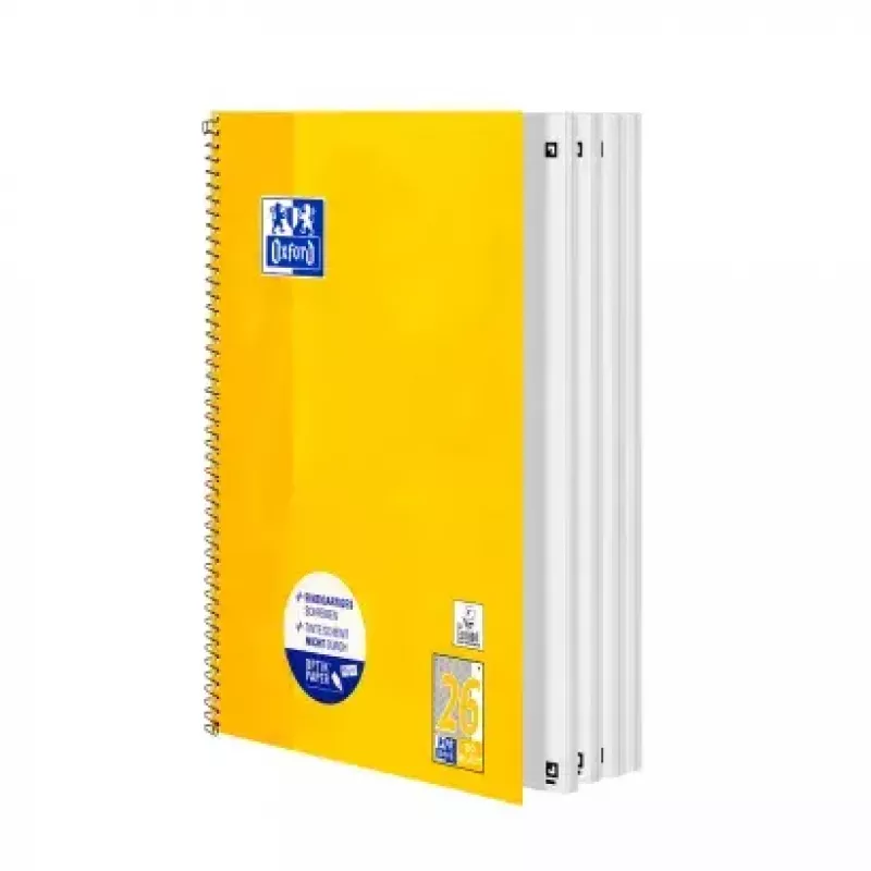 Rakstāmpiezīmju bloks Oxford 100050356 A4 80 lapas dzeltens