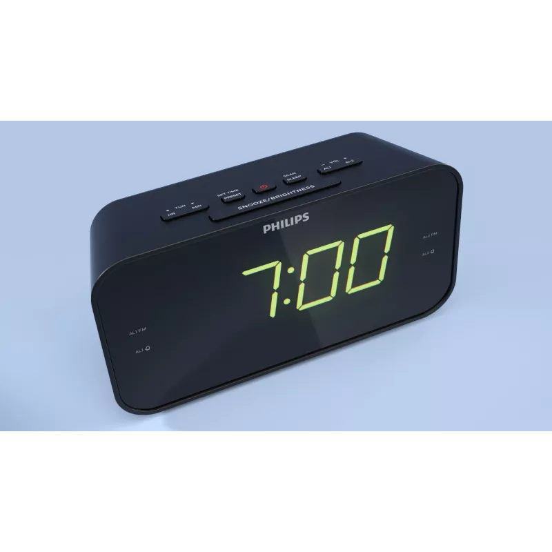 Philips TAR3306/12 modinātājpulkstenis Digitālais modinātājpulkstenis Melns