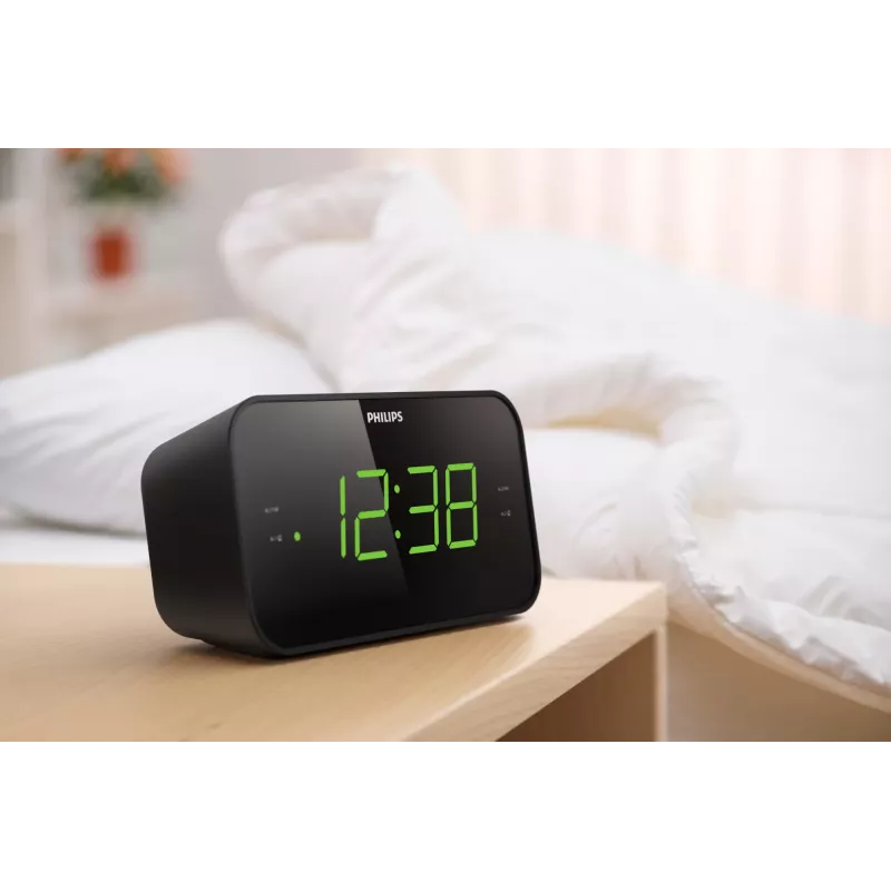 Philips TAR3306/12 modinātājpulkstenis Digitālais modinātājpulkstenis Melns