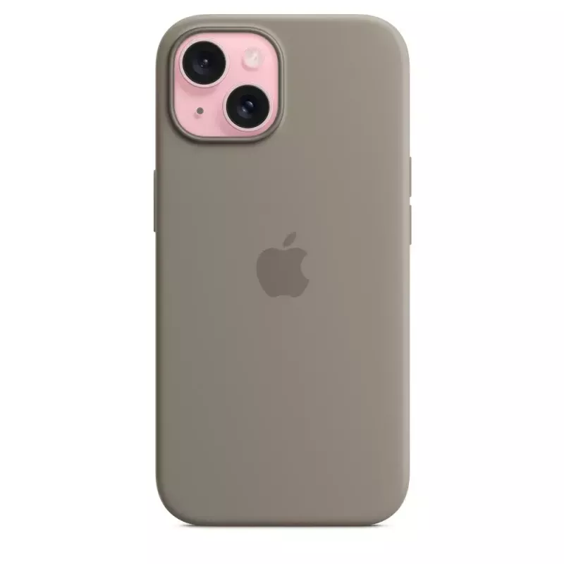 Silikona maciņš Apple iPhone 15 MagSafe māla krāsas vāciņš Brūns