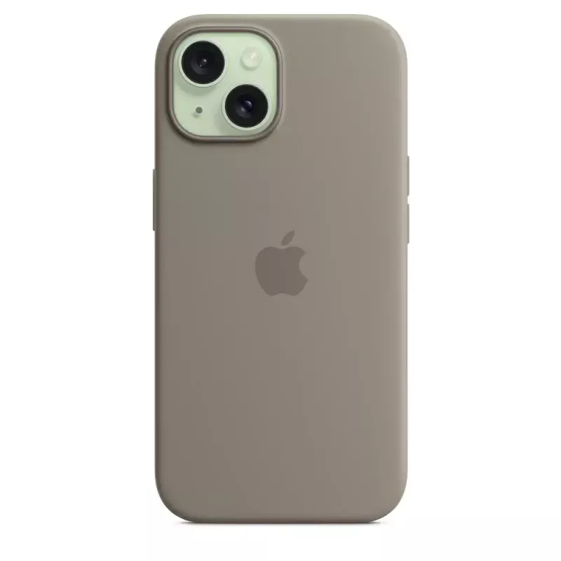 Silikona maciņš Apple iPhone 15 MagSafe māla krāsas vāciņš Brūns