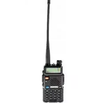 Rokas divvirzienu rācija Baofeng UV-5R HTQ USB-C Dual Band 5W, 1800 mAh, FM 64–108 MHz, melna