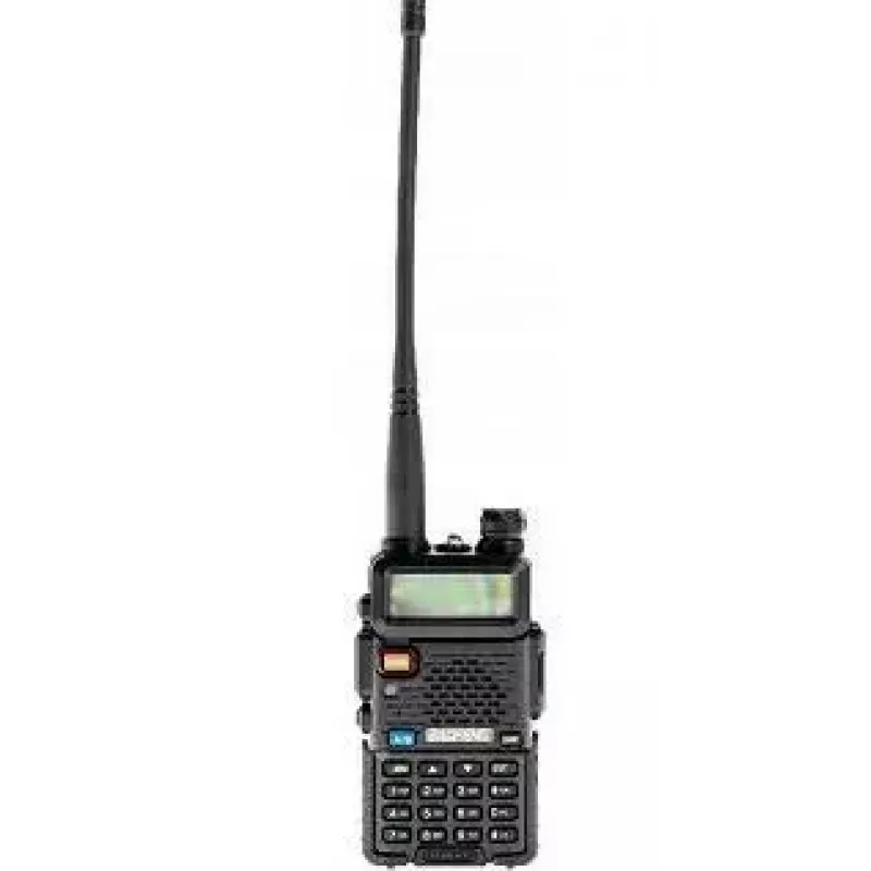 Rokas divvirzienu rācija Baofeng UV-5R HTQ USB-C Dual Band 5W, 1800 mAh, FM 64–108 MHz, melna