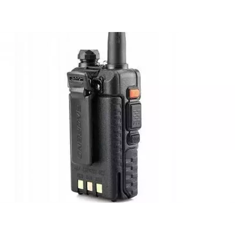 Rokas divvirzienu rācija Baofeng UV-5R HTQ USB-C Dual Band 5W, 1800 mAh, FM 64–108 MHz, melna