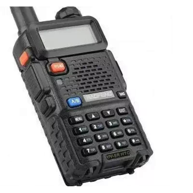 Rokas divvirzienu rācija Baofeng UV-5R HTQ USB-C Dual Band 5W, 1800 mAh, FM 64–108 MHz, melna