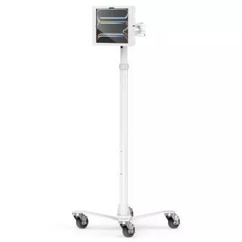 Ritošā ratiņa korpuss iPad Pro 13 collu planšetdatoram — ram mount Apex Rise Freedom Extended, balts, piemērots M4 un M5, ietver 4 atslēgas