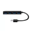 LogiLink USB 3.2 Gen1 4-portu centrmezgls, melns, 5000 Mbit/s, ABS