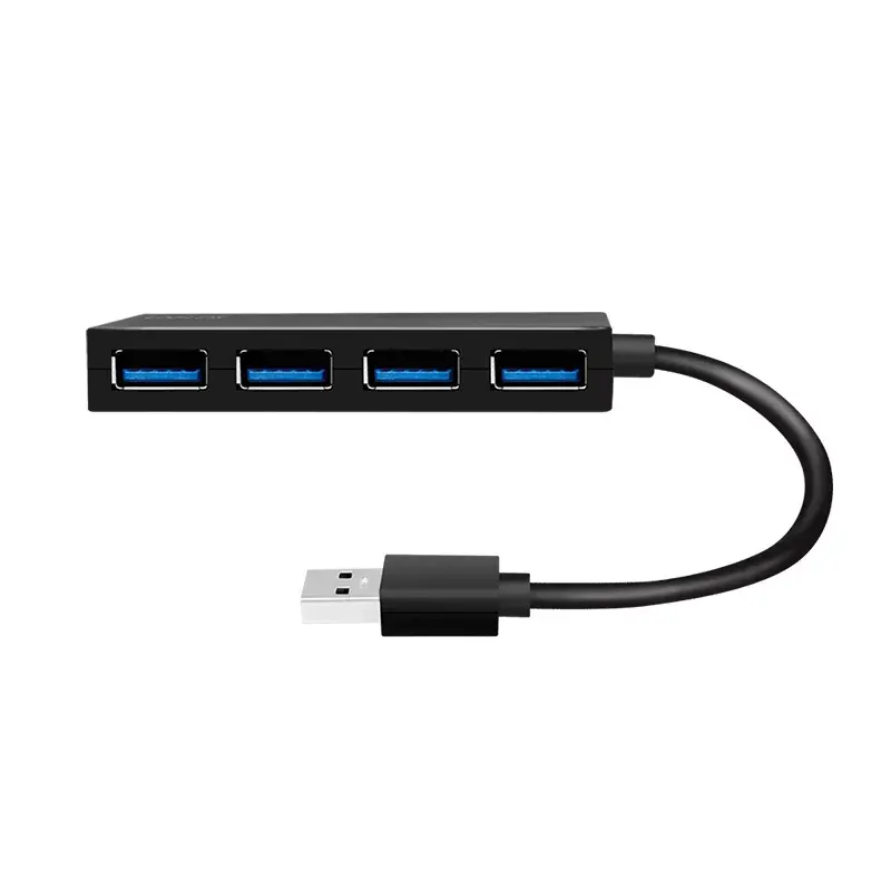 LogiLink USB 3.2 Gen1 4-portu centrmezgls, melns, 5000 Mbit/s, ABS