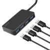 LogiLink USB 3.2 Gen1 4-portu centrmezgls, melns, 5000 Mbit/s, ABS