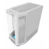 PC Midi Tower korpuss Cougar FV270 — balts, atbalsta ATX/EATX/Micro-ITX, 2×3.5 collu + 2×2.5 collu, 120/140 mm ventilatori