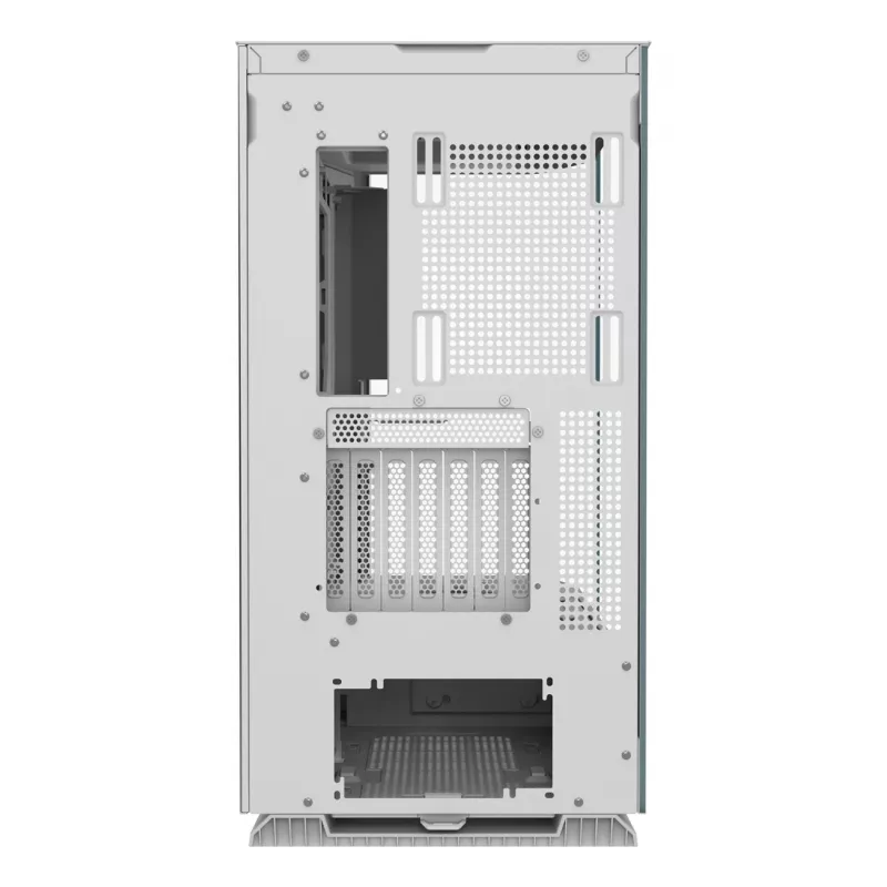 PC Midi Tower korpuss Cougar FV270 — balts, atbalsta ATX/EATX/Micro-ITX, 2×3.5 collu + 2×2.5 collu, 120/140 mm ventilatori