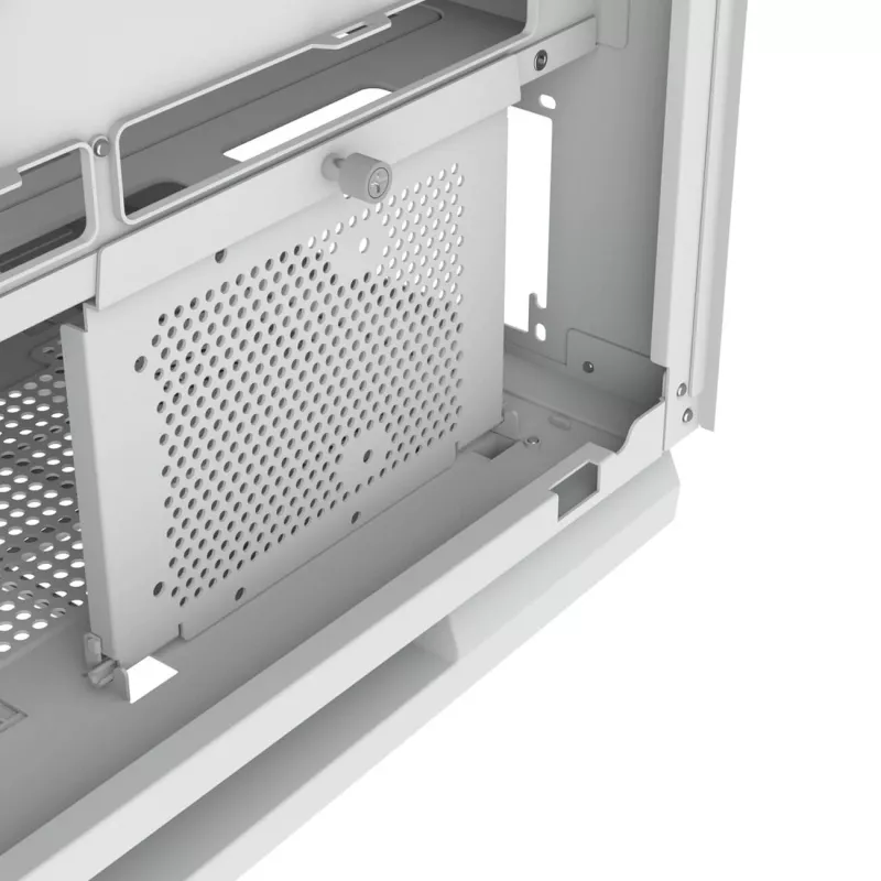 PC Midi Tower korpuss Cougar FV270 — balts, atbalsta ATX/EATX/Micro-ITX, 2×3.5 collu + 2×2.5 collu, 120/140 mm ventilatori