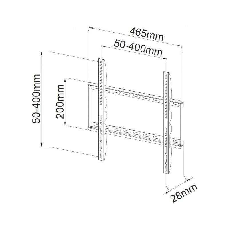 Techly ICA-PLB-162MW TV stiprinājums/statīvs 139,7 cm (55 collas) Balts
